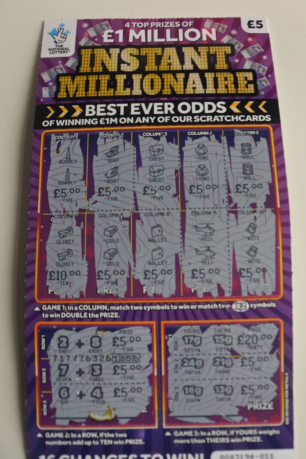 Lucky Scratch Card Ticket